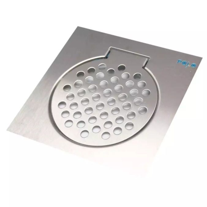 Polo Gully Cover 6'' x 6'' Floor Drain Strainer Bathroom Stainless Steel