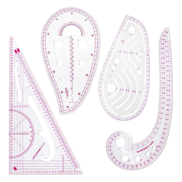 【SkinHorizon】4Pcs French Curve Ruler Set Dress Curve Rulers Tailor Tool ...