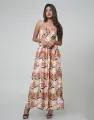 Spring & Summer Floral Smocked Maxi Strappy Dress. 