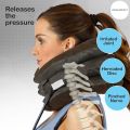 Neck Massager 3 Layer Inflatable Air Cervical Neck Traction Support PainStress Relief Neck Collar Pillow Neck Stretching Brace. 