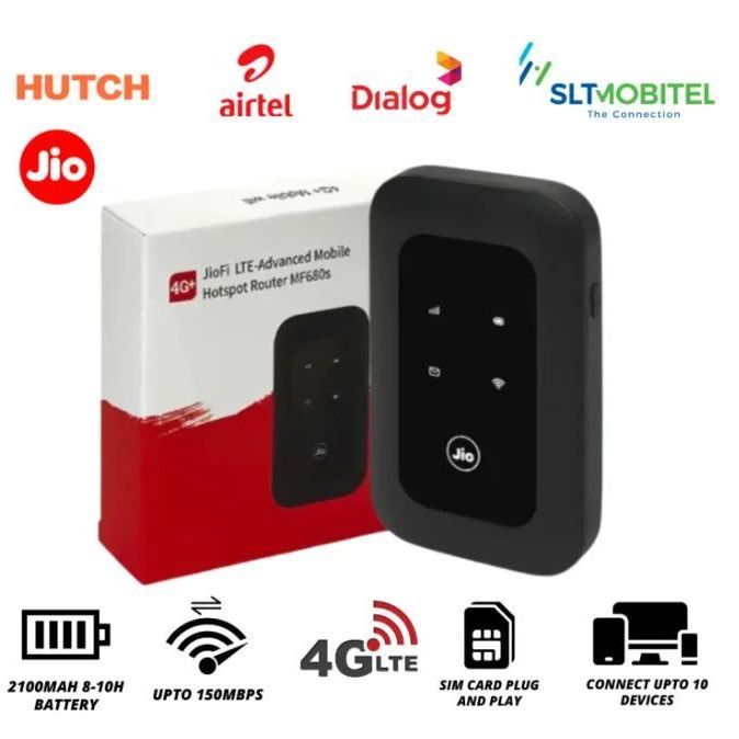 Jio Ka Router JIO MF680S 4G Pocket Router | Unlocked for All SIMs | Fast, Portable ...