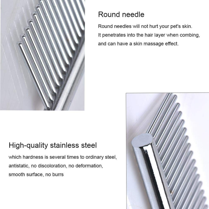 Pet%20Steel%20Comb%20with%20Rounded%20Ends%20Stainless%20Steel%20(Big%20Size)%20-%20Image%205