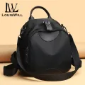 LouisWill Women's Fashion Backpack Simple Bag Waterproof Large Capacity Backpack PU Women Small Backpack School Bag for Teenager Girls Travel Backpack. 