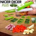 Nicer Dicer Plus 12 In 1 Vegetable Chopper, Fruit Slicer, and Kitchen Organizer. 