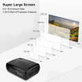 Home theater projector 1080P stereo surround sound 16.7K HD Multiple sources - LED supprots Long lamp life. 