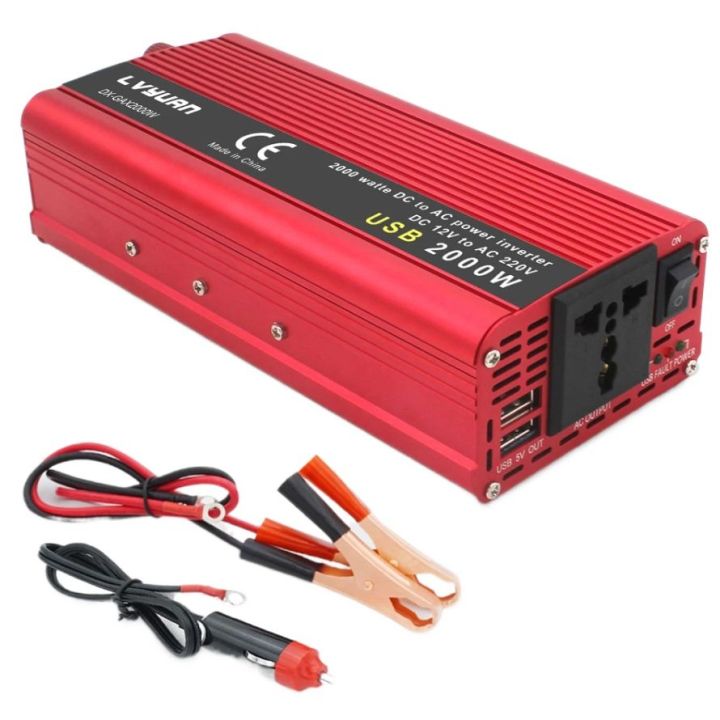 High Power Modified Sine Wave Inverter 2000W DC 12V to AC 220V
