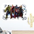 wall stickers Spiderman Avengers Wall Sticker Children Bedroom Wallpaper Boys Kids Room Poster 3d Self-adhesive Vinyl Decals Home Decor Mural. 