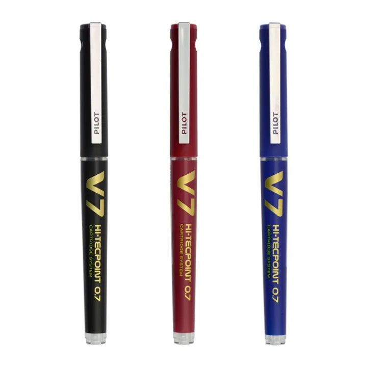 Pilot%20V7%20Hi-Tecpoint%20System%20Rollerball%20Pen%20Medium%20Point%200.7mm%20Needle%20Tip%20Black/red/blue%20Refillable%20Writting%20Bxc-V7%20-%20Image%202