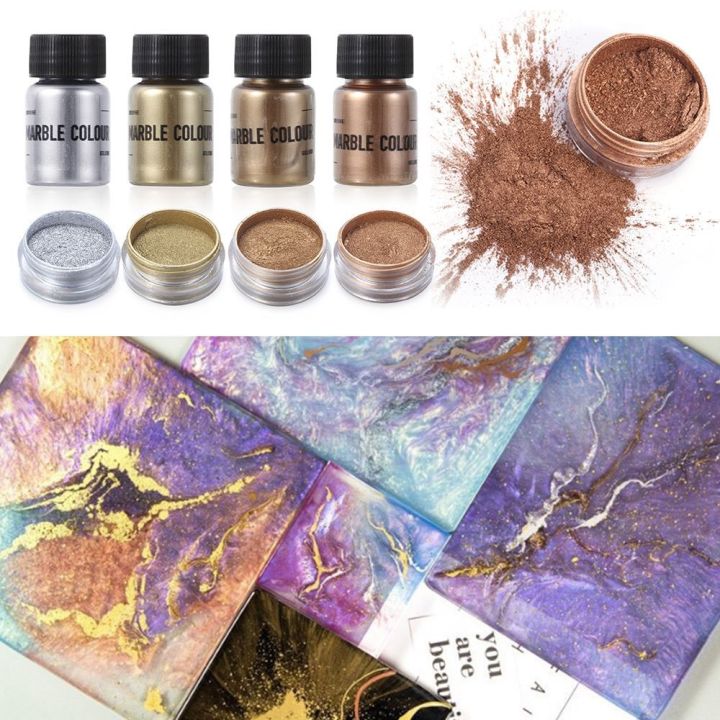 Handmade UV Resin Shimmer Gold&Silver Powder Jewelry Making Accessories Resin Dye Colorant Pearl Pigment Resin Filler