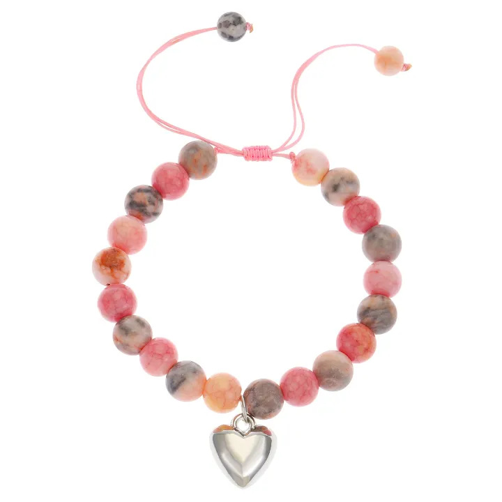 Qingwen%20European%20and%20American%20New%20Green%20Pink%20Colored%20Stone%20Beaded%20Bracelet%20Love%20Pendant%20Braided%20Rope%20Couple%20Bracelet%20Size%20Adjustment%20-%20Image%205