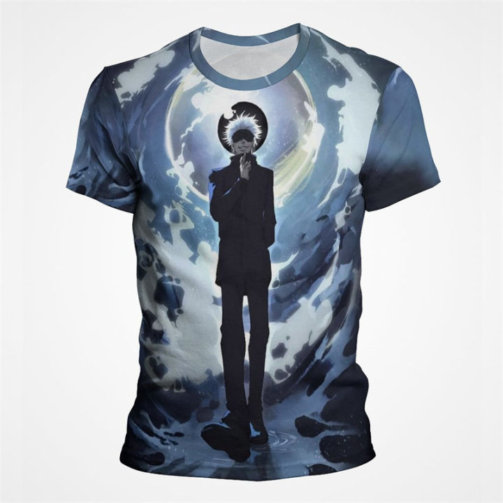 JJK%20jujutsu%20Kaisen%20Gojo%20Satoru%20printed%20Mens%20T%20shirt%20fashion%20anime%20short%20sleeve%20Japanese%20o-neck%20plus%20size%20male%20T-shirt%20summer%20top%20-%20Image%202