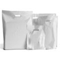 Textile Plain white Bag Polythene Bags with handles 12" x 16" Tulip Bag. 