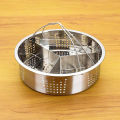 Separator Set Stainless Steel Steamer Basket Rack Accessories Fast Steaming Grid Basket Divider for Cooking. 