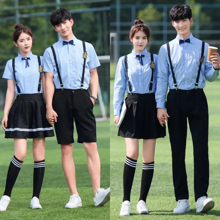 Korean%20Style%20School%20Uniform%20Suit%20Female%20Student%20Clothes%20Spring%20and%20Summer%20Short%20Sleeves%20College%20Style%20Junior%20High%20School%20Student%20Two-Piece%20Suit%20British%20Style%20Sportswear%20-%20Image%203