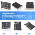 4 Port NVMe to PCIE Adapter Card M.2 NVME to PCIe X16 Adapter. 