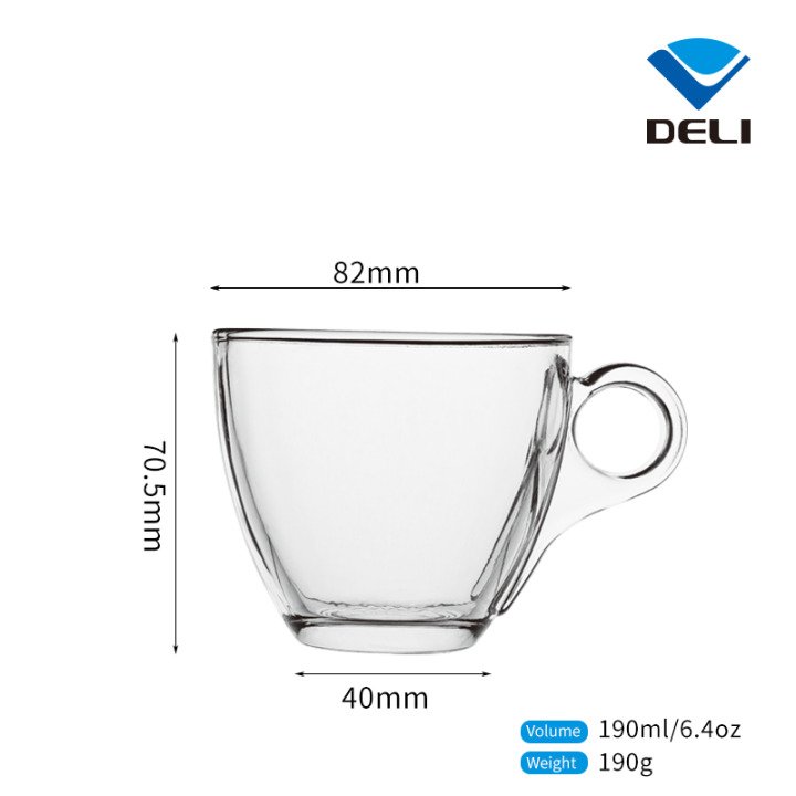 Deli%20Glass%20Tea%20Set%20190ml%20with%20Saucer%20Tea%20Cup%20for%20Coffee%20Espresso%20Cappuccinos%20Lattes%20Beer%20Tea%20Juice%20Hot%20Water%20and%20Iced%20Beverages%20Cafe%20&%20Gift%20Set%20Drinking%20Glass%20-%20Image%204