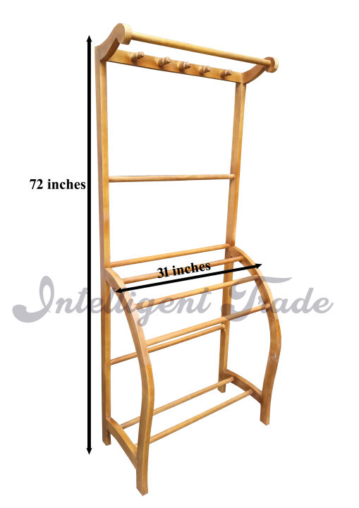 Heavy%20Wooden%20Clothes%20Hanger%20Rack%20Towel%20Rack%20-%20Image%202