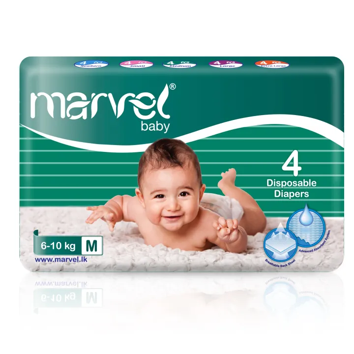 Marvel Baby Diapers Medium 4 Pcs