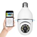 360° Rotate Auto Tracking Panoramic Camera Light Bulb Wireless Wi-Fi PTZ IP Camera Remote Viewing Security Surveillance. 