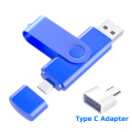 High Speed USB Flash Drive OTG Pen Drive 64gb 32gb USB Stick 16gb Rotatable Pendrive For Android Micro/PC/Type C usb 2.0 flash. 