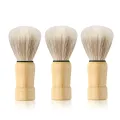 3Pcs WHITE CLOUD Shaving Brush Wooden Handle Barber Salon Neck Shaver Saloon Shave Brushes 3 in 1. 