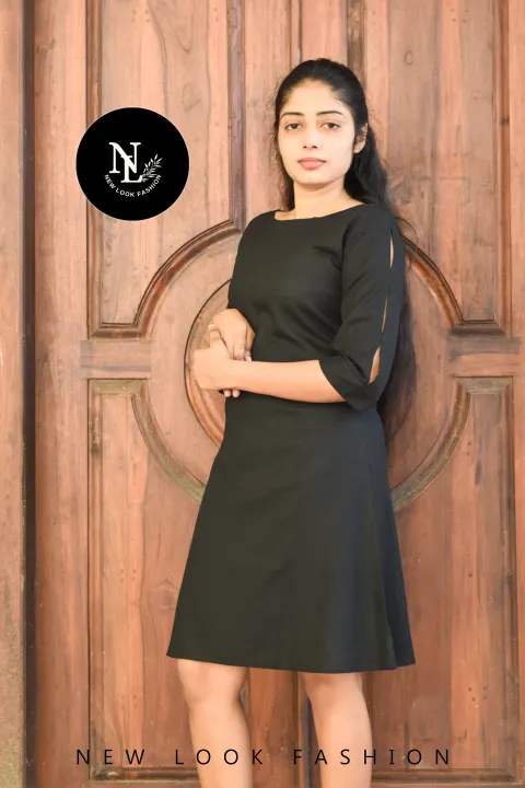 Linen%20Frock%20Latest%20Dress%20Design%20For%20Ladies/%20Linen%20Frock%20For%20Women%20Ladies/%20Linen%20Dress%20Casual%20Trendy%20Fashionable%20Wear/%20Short%20Linen%20Dress%20A%20Line%20-%20Image%204