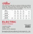 Alice Electric Bass Guitar Strings 4 String Set A606 Medium 045-105 Nickel Alloy Winding Strings with Nickel-Plated Ball-End for Electric Basses (1set). 