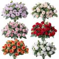 Bridal Bouquets Home Decoration Party Supplies Floral Arrangement Artificial Eucalyptus Rose Simulation Plants Leaves Lifelike Flowers. 