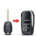 Modified Flip Key Shell 2 Buttons Remote Car Key For For   Prado Corolla Axio. 