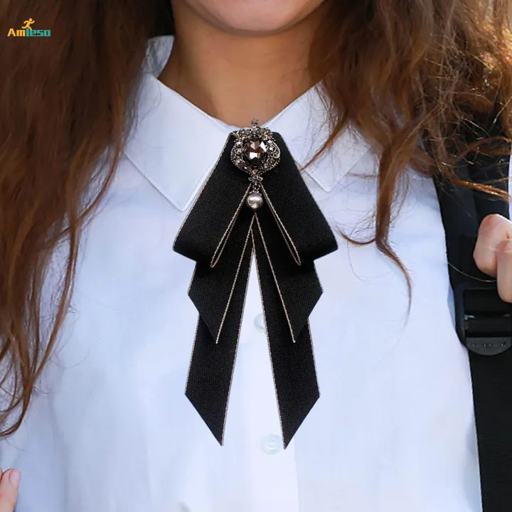 Bow%20Tie%20for%20Women%20Necktie%20with%20Long%20Ribbon%20Formal%20Adjustable%20Length%20Girls%20Brooch%20Pin%20Bowties%20for%20Party%20Suit%20Wedding%20Shirt%20Graduation%20-%20Image%207