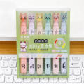 6PCS/Box Kawaii Cat Claw Highlighter Drawing Art Marker Fluorescent Pen Student Cute Watercolor Pen Stationery School Supplies. 