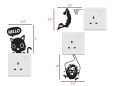 Wall Stickers for Switches | 9 Stickers Pack | Transparent Clear Stickers pcs NEW EDITION. 