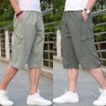 Oversize Fat Cotton Shorts Men Cargo Short Casual Plus Size Cropped Trouser Sports Tactical Baggy Pants Loose 5XL 6XL Summer. 