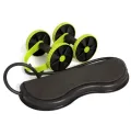 Revoflex Xtreme Abdominal Trainer Home Gym Home Workout Machine Revoflex Ab Wheel Home Gym - Green Ab Wheel Roller Sport Bodybuilding Revoflex Xtreme Dobule Wheels AB Roller Pull Rope Abdominal Trainer Gym Equipment Abs TrainerRevoflex. 