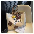 New Women's Handbag Fashion Canvas Cartoon Large Capacity Women's Shopping Bag. 