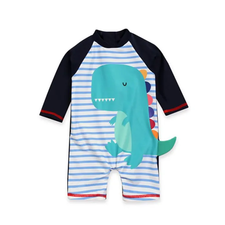 Cute%20Baby%20Swimsuit%20Children's%20Long-Sleeved%20One-Piece%20Toddler%20Kid%20Baby1-3Year-Old%20Cartoon%20Shark%20Dinosaur%20Swimming%20Suit%20-%20Image%209
