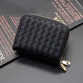 New Accordion Holder Trendy Woven Pattern Wallet Large Capacity Multi-Functional Clip High-End Card Case. 