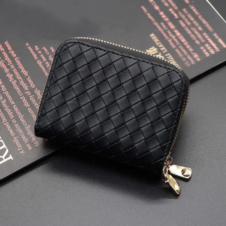 New%20Accordion%20Holder%20Trendy%20Woven%20Pattern%20Wallet%20Large%20Capacity%20Multi-Functional%20Clip%20High-End%20Card%20Case%20-%20Image%203