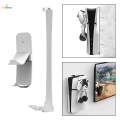 Slim Wall Mount Bracket, Storage Display Rack Accessories Gifts Space Saving Vertical White. 