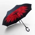 C Handle  Car Outdoor Double Layer Folding Reverse Inverted Umbrella. 