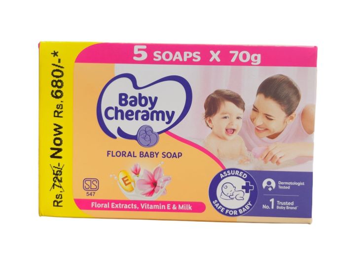 Baby Cheramy Floral Baby Soap Eco Pack 350g