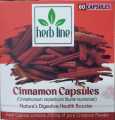Herb Line Cinnamon Capsules 60 Capsules 200 Mg Each. 