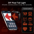 Smart Tail Light Bicycle Rechargeable LED Bicycle Tail Light with DIY Pixel Brake Sensor Waterproof App Control Enha-nced Riding Safety. 