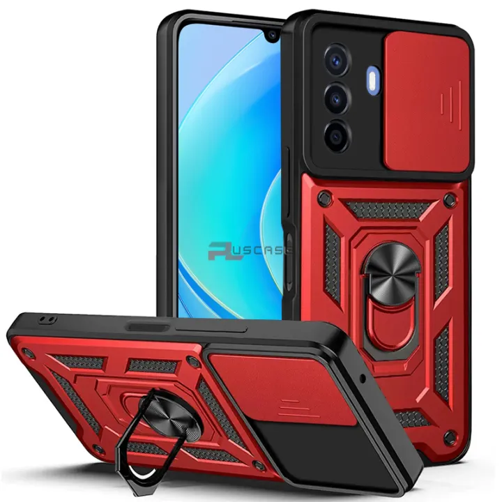 PlusCase%20for%20Huawei%20Nova%20Y70%20/%20Nova%20Y71%20Phone%20Casing%20Slide%20Lens%20Armor%20Case%20Shockproof%20Stand%20Holder%20Camera%20Protect%20Back%20Cover%20-%20Image%208