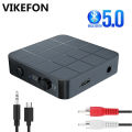 Bluetooth 5.0 Audio Receiver Transmitter 2 IN 1 RCA 3.5MM AUX Jack USB Dongle Stereo Wireless Rechargeable Battery & Direct Power USB Adapters For Car TV PC Headphone KN321 | KN326 | KN328. 