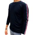 Black Color Long Sleeve Men'S T Shirt. 