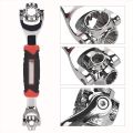 Hand Wrench 48 in 1 Swivel Head Multi Tool in One So Socket Ratchet 360 Degree Rotating Large Head Size Works Spline Bolts Multifunction Pass Torx 6-Point Universal Furniture Car Repair. 