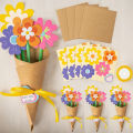 Flower Bouquet Craft Kit DIY Flower Paper Craft Kit Artificial Flowers Craft Kit for Mothers Day Thankful Gift. 