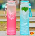Glass Water Bottle Colour Hello Master With Handle. 