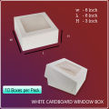 Gift Box  Window Box  White colour Box  3x6x6 Box  10pcs. 
